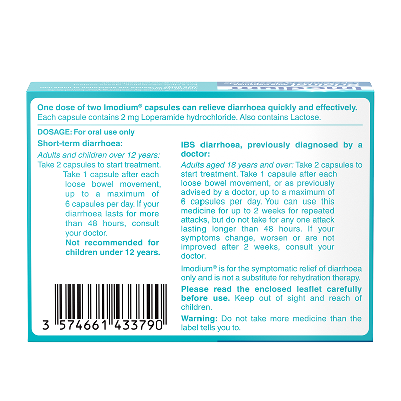 IMODIUM® Original 2mg Capsules 12s