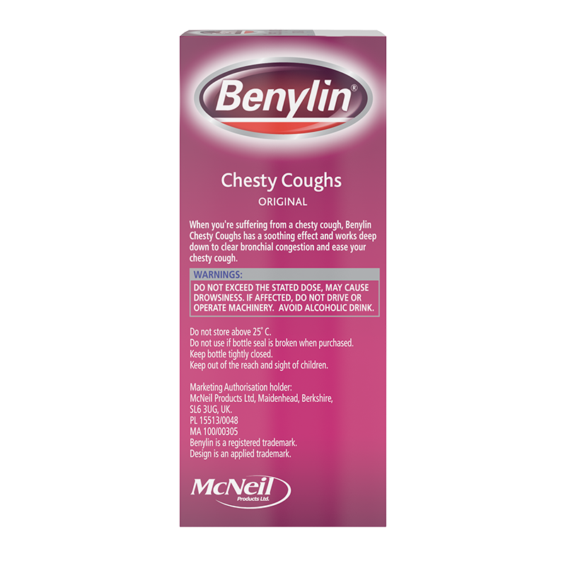 Benylin® Chesty Coughs Original 300ml - left side shot