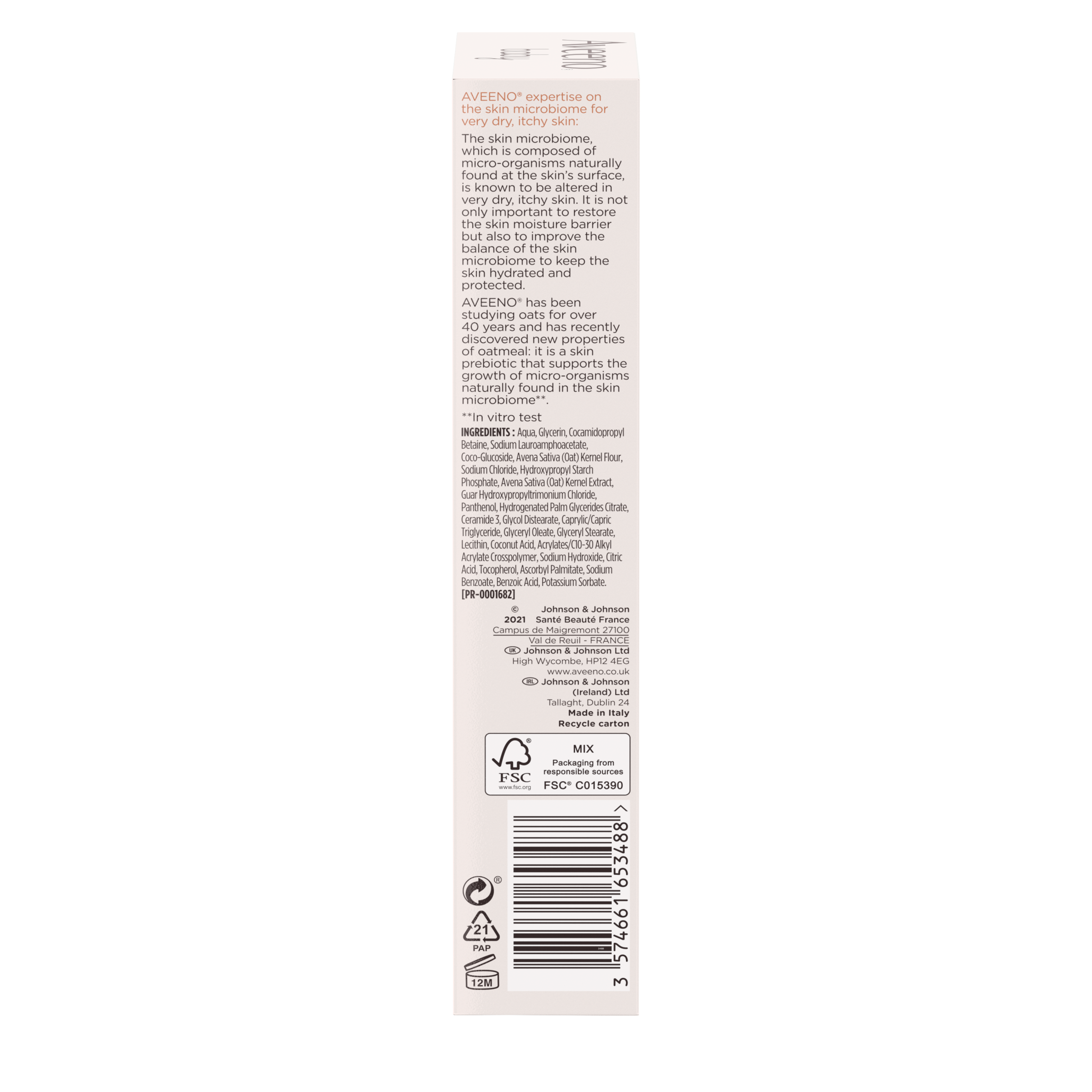 Aveeno® Dermexa Moisturising Wash 250ml - back
