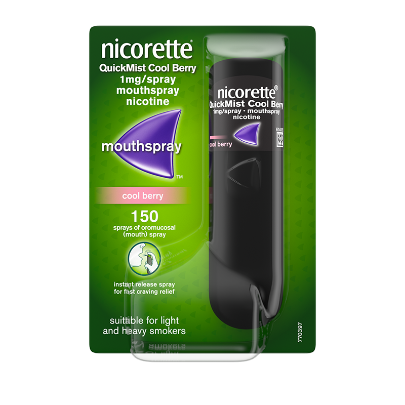 NICORETTE® Quickmist Cool Berry Mouthspray 1mg/spray Single
