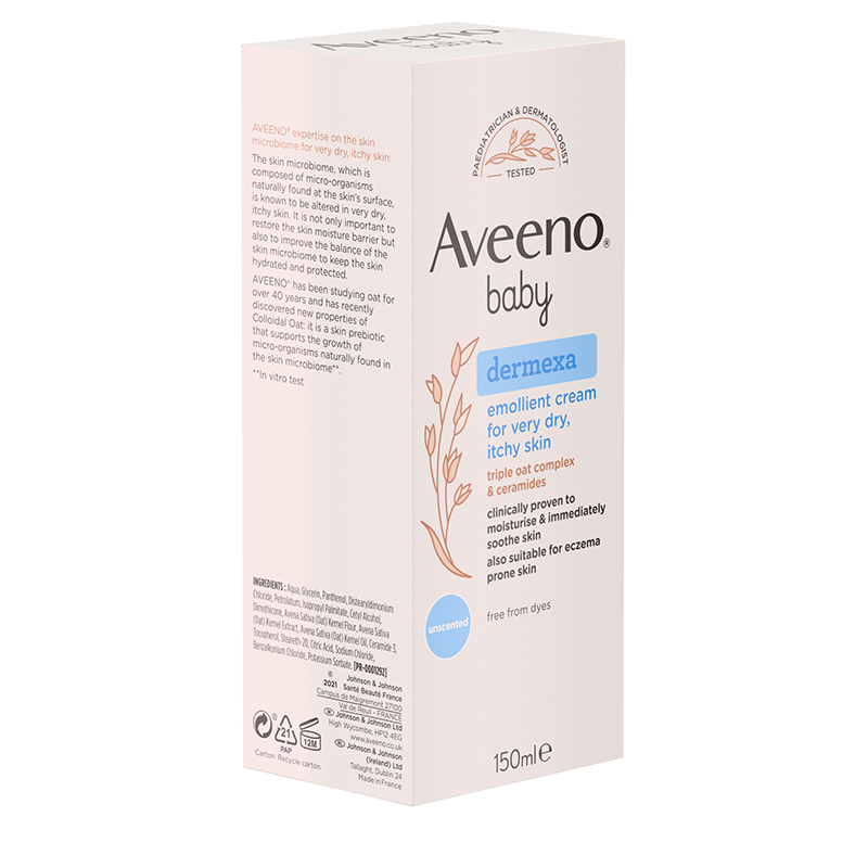 Aveeno® Dermexa Emollient Cream 150ml - Side