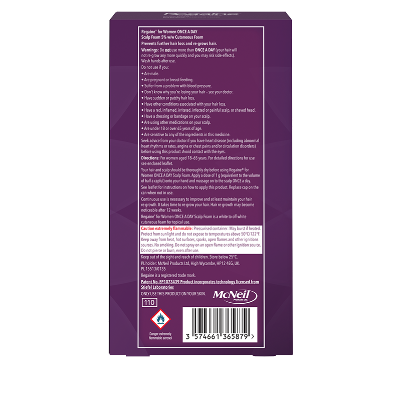 REGAINE® For Women Once a Day Scalp Foam 73ml (Minoxidil) x2