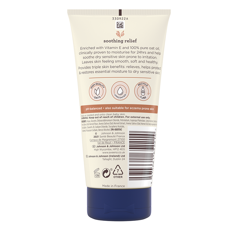Aveeno® Soothing Relief Emollient Cream 150ml- Back
