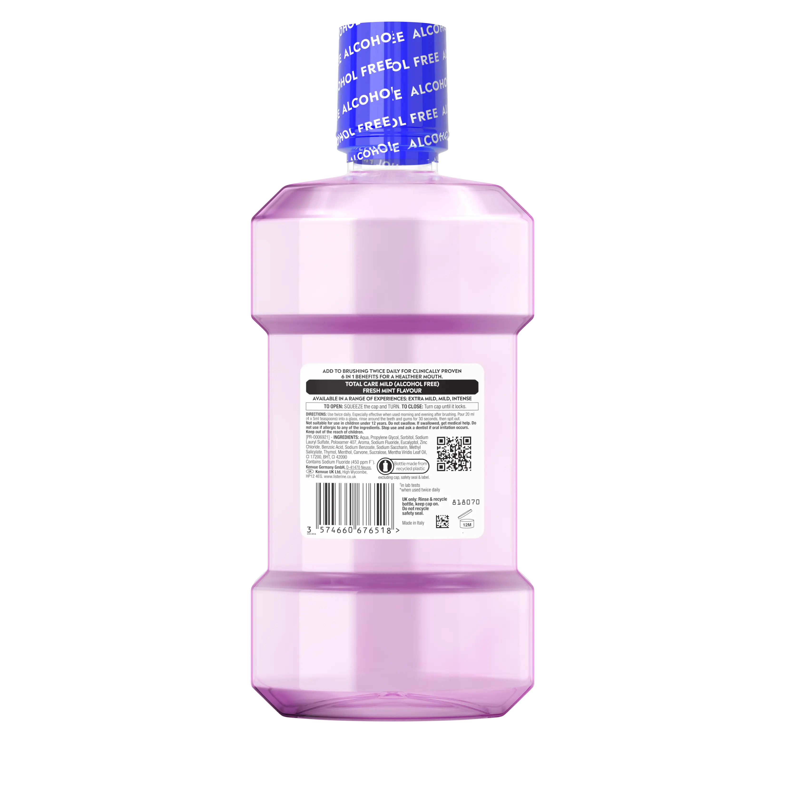 LISTERINE® Total Care Mild Taste Alcohol Free Mouthwash