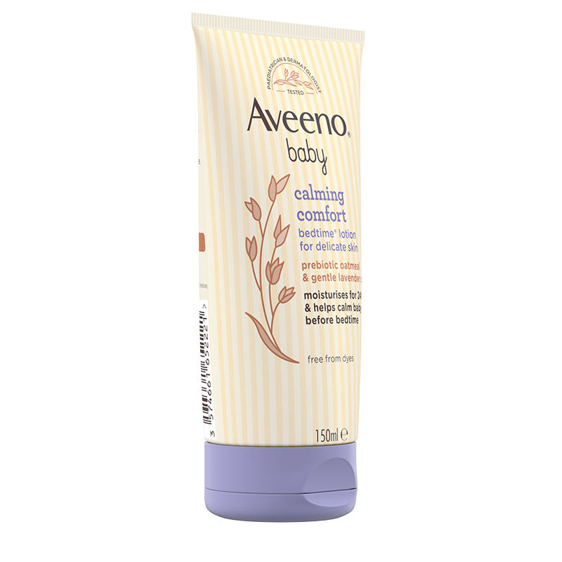 Aveeno® Calming Comfort Bedtime Lotion 150ml - side angle 