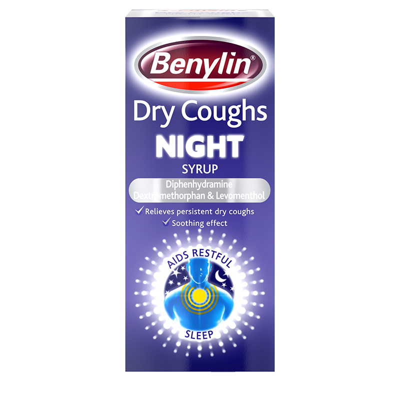 Benylin® Dry Coughs Night Syrup 150ml - front shot