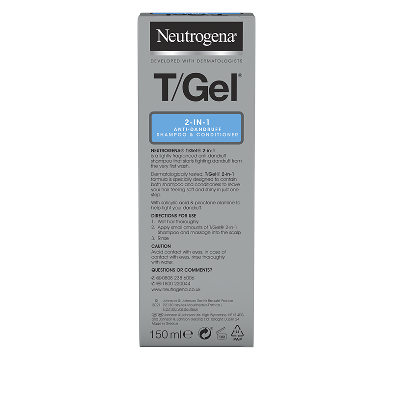 NEUTROGENA® T/Gel® 2 in 1 Anti-Dandruff Shampoo & Conditioner 150ml - Back
