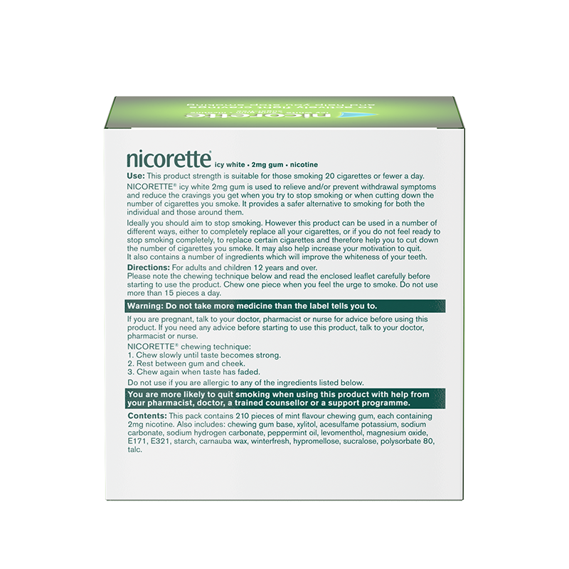 NICORETTE® Icy White 2mg Gum 210s
