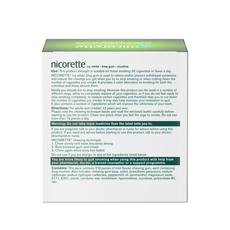 NICORETTE® Icy White 2mg Gum 210s