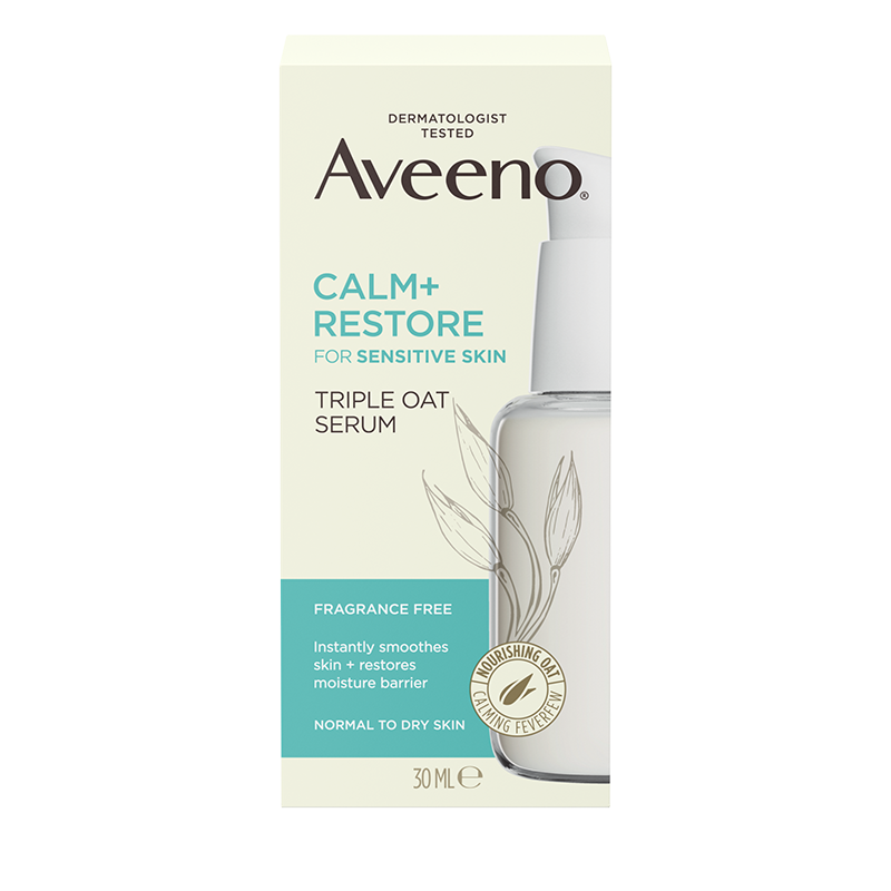 NEW Aveeno® Calm & Restore Triple Oat Serum 30ml - front shot