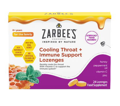 Zarbee's Cooling Throat + Immune Support Lozenge 24's