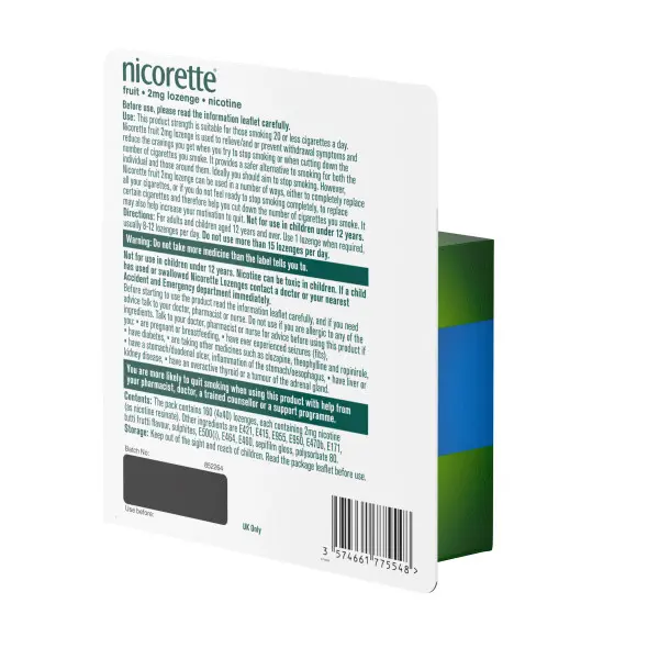 Nicorette Fruit 2mg Lozenge, 160s
