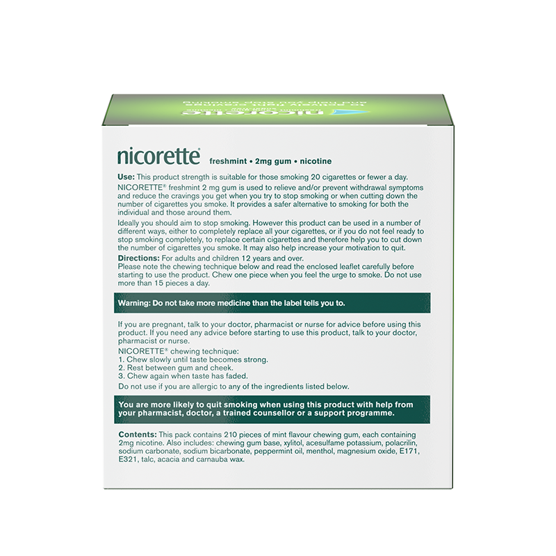 NICORETTE® Freshmint 2mg Gum 210s