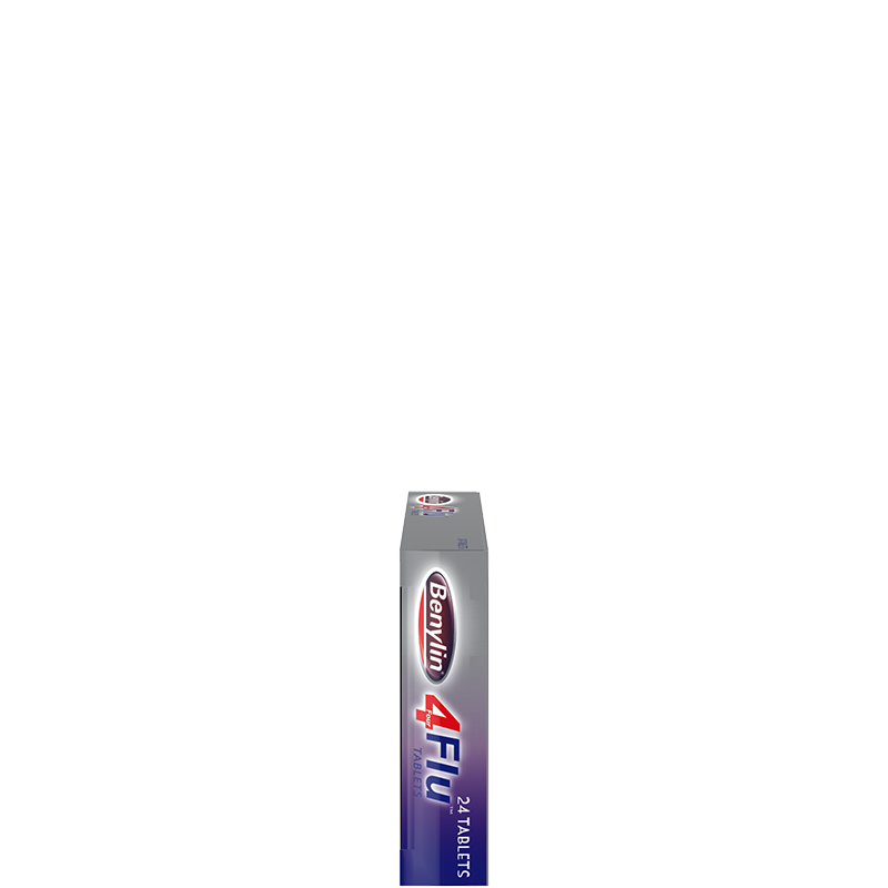 Benylin® 4 Flu Tablets 24 Tablets - right side shot