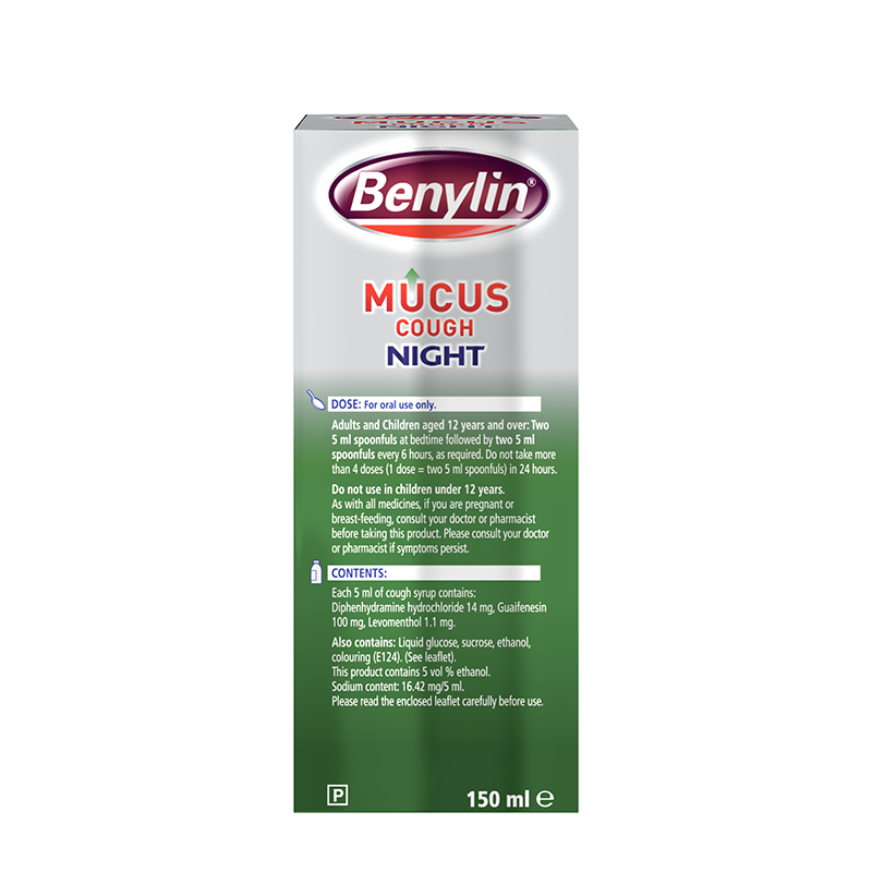 Benylin® Mucus Cough Night 150ml - left side shot