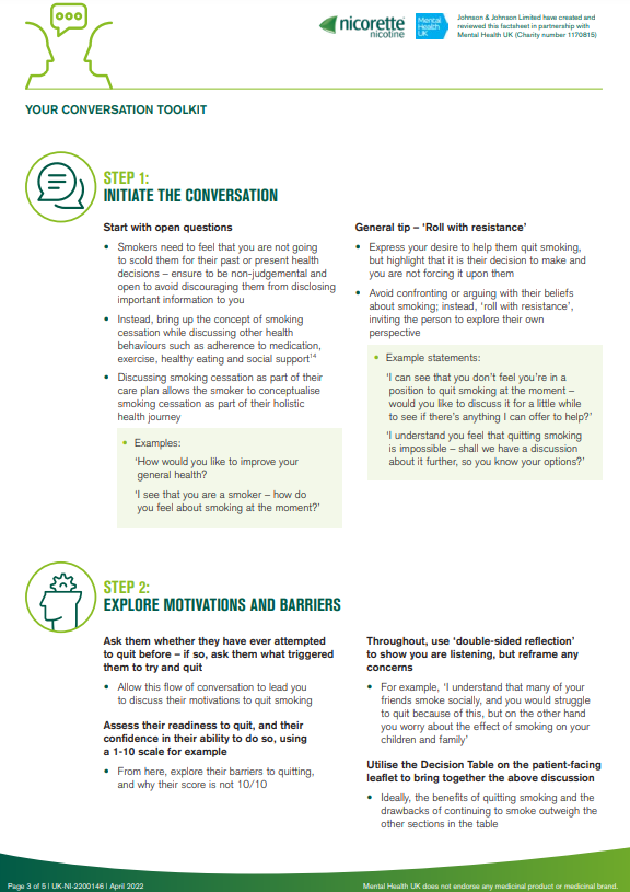 1- Nicorette x Mental Health UK - Factsheet and conversation guide
