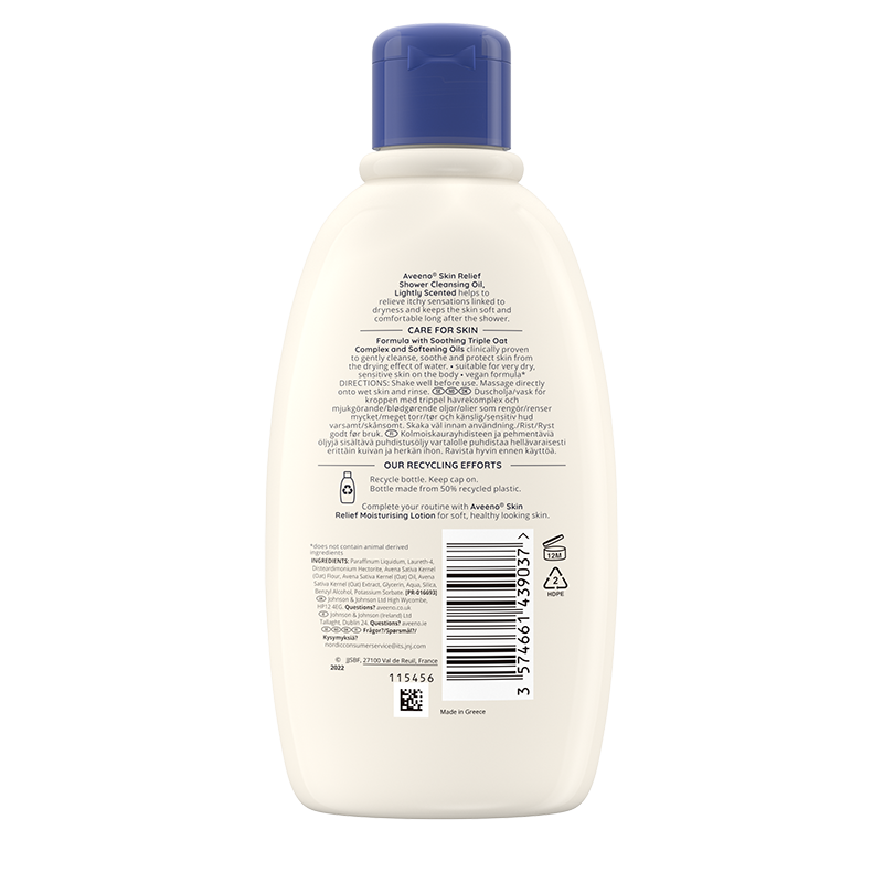 Aveeno® Skin Relief Shower Cleansing Oil - back shot