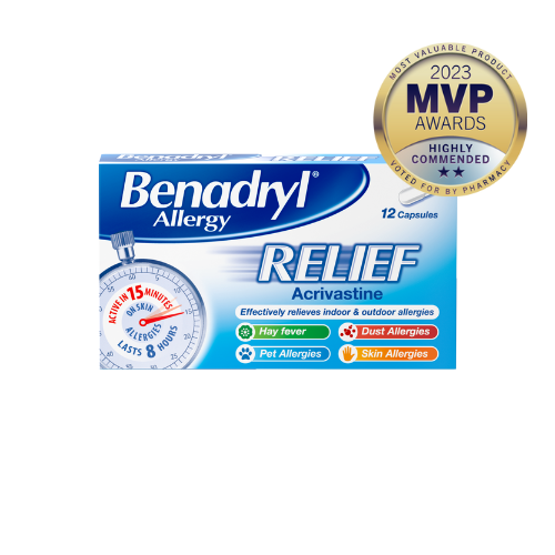 Benadryl Allergy Relief capsules 12s MVP