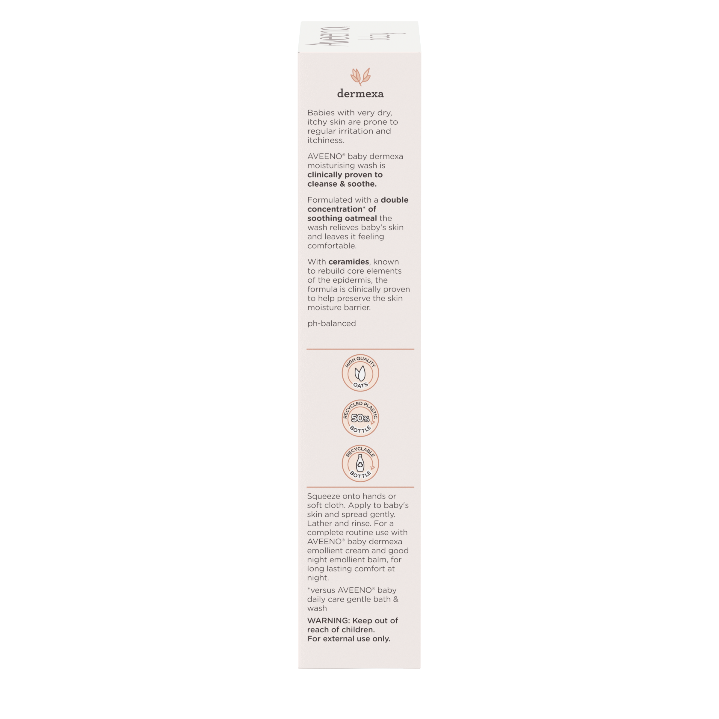 Aveeno® Dermexa Moisturising Wash 250ml - back