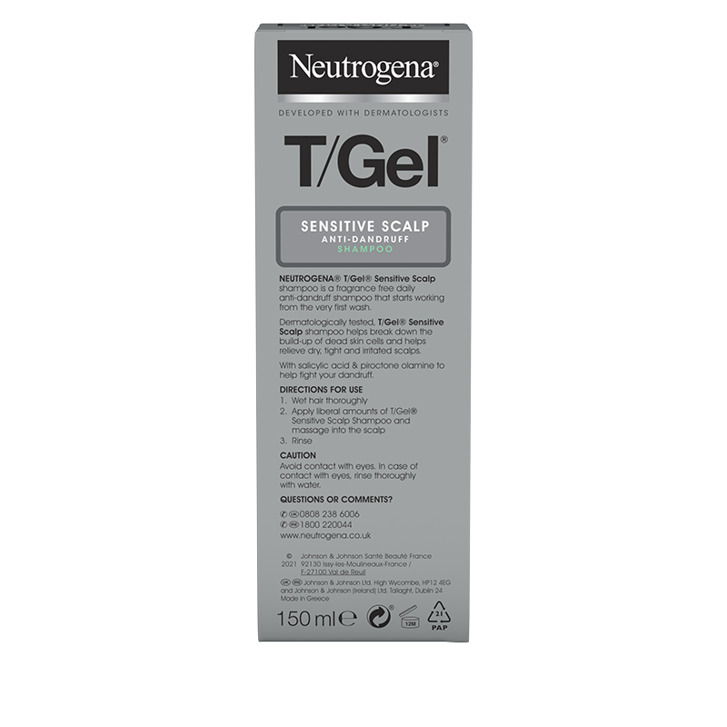 NEUTROGENA T/Gel® Sensitive Scalp Shampoo 150ml - back shot