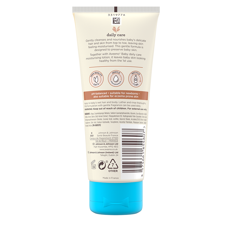Aveeno® Daily Care Hair and Body Wash 100ml  - back