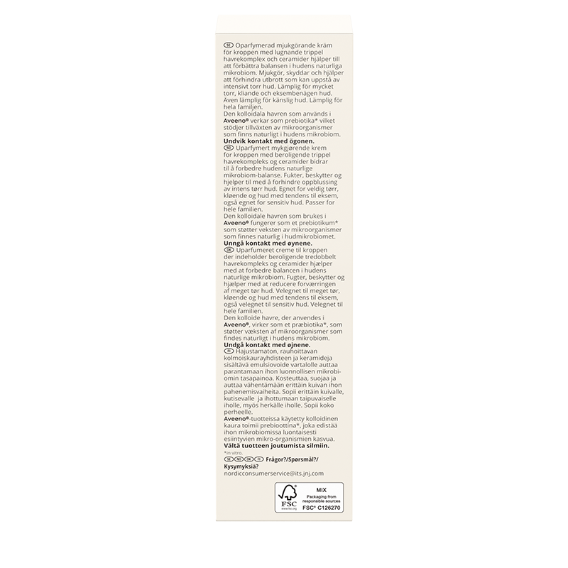 Aveeno® Dermexa Daily Emollient Cream 200ml - LEFT SIDE SHOT