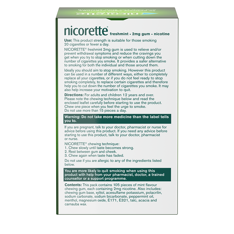 NICORETTE® Freshmint 2mg Gum 105s