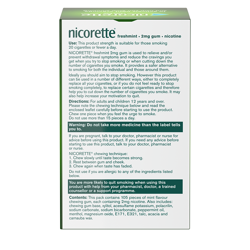 NICORETTE® Freshmint 2mg Gum 105s