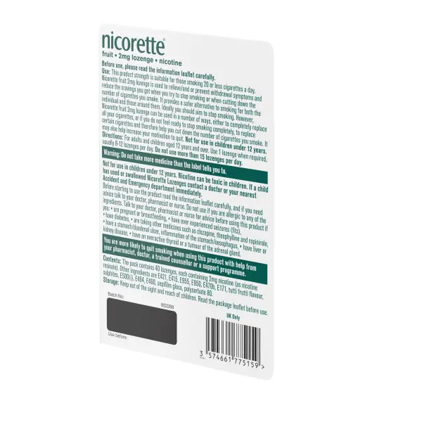 Nicorette® Fruit 2mg Lozenge