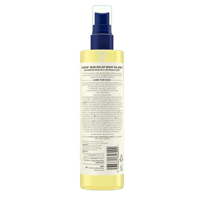 Aveeno® Body Oil Spray 200ml - Back