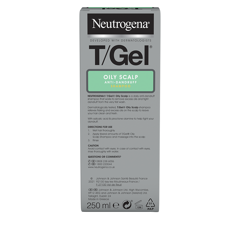 NEUTROGENA T/Gel® Oily Scalp Anti-Dandruff Shampoo 250ml - Back