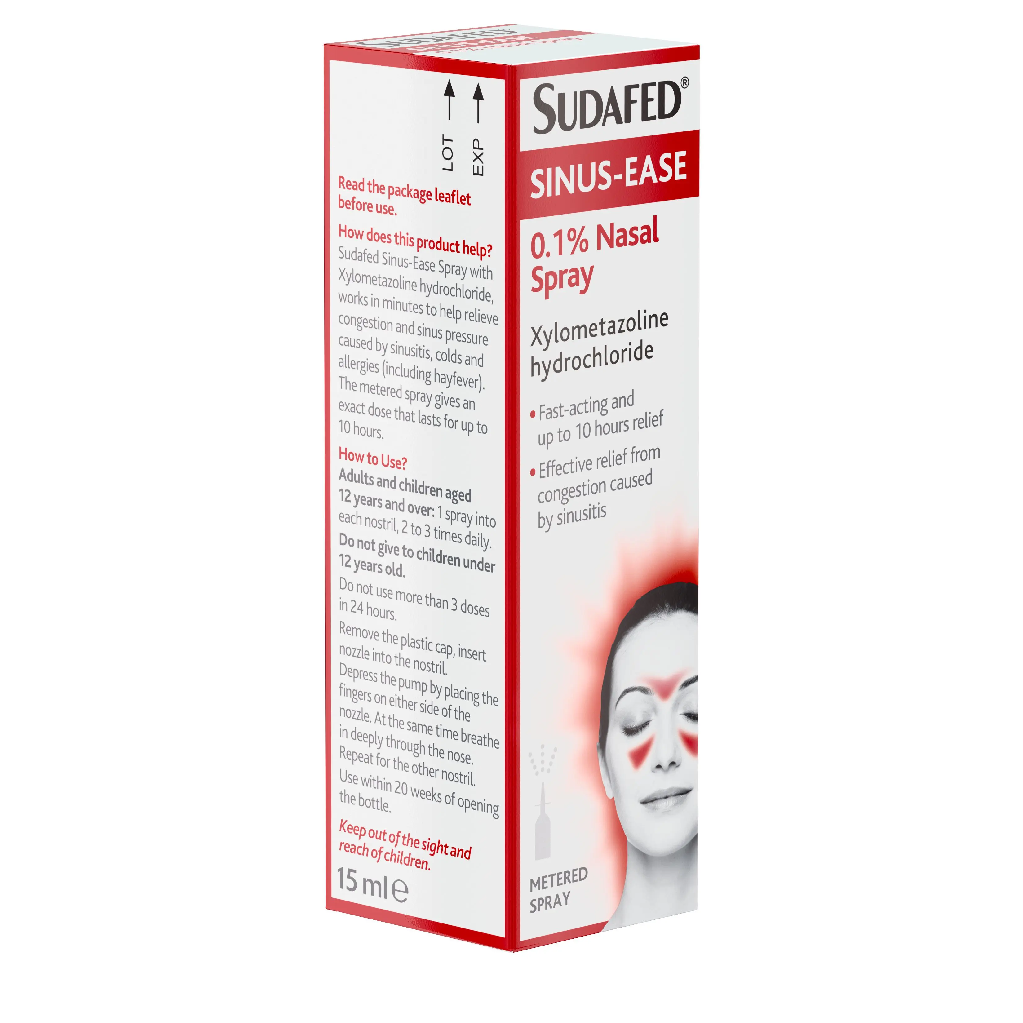 Sudafed® Sinus-Ease 0.1% Nasal Spray 15ml