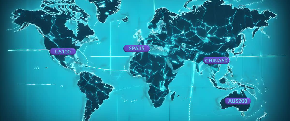 Maiores economias do mundo: mapa mundial azul mostrando países mundialmente famosos