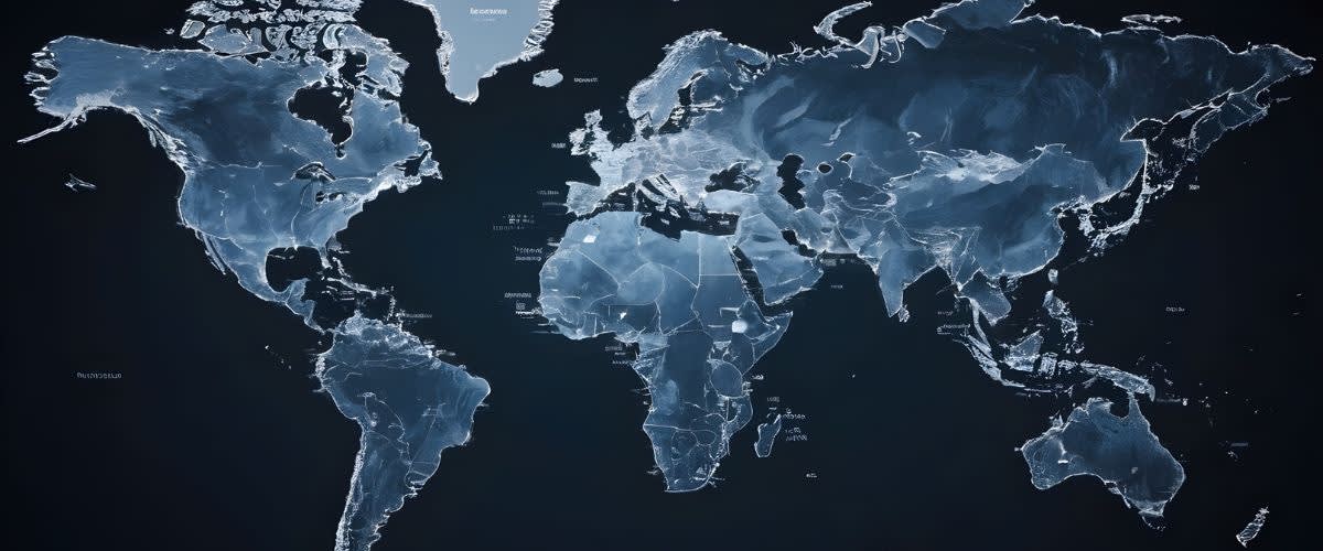 Maiores países do mundo: uma exibição colorida de bandeiras nacionais.