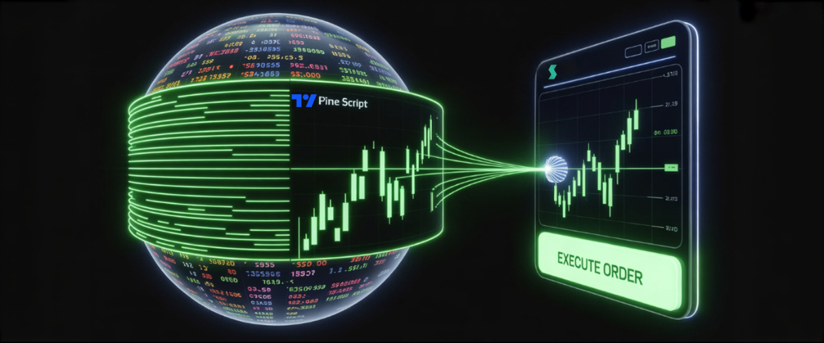 TradingView-filter (Pine Script), treffer lysprosjektil Skillings 'Execute Order'.