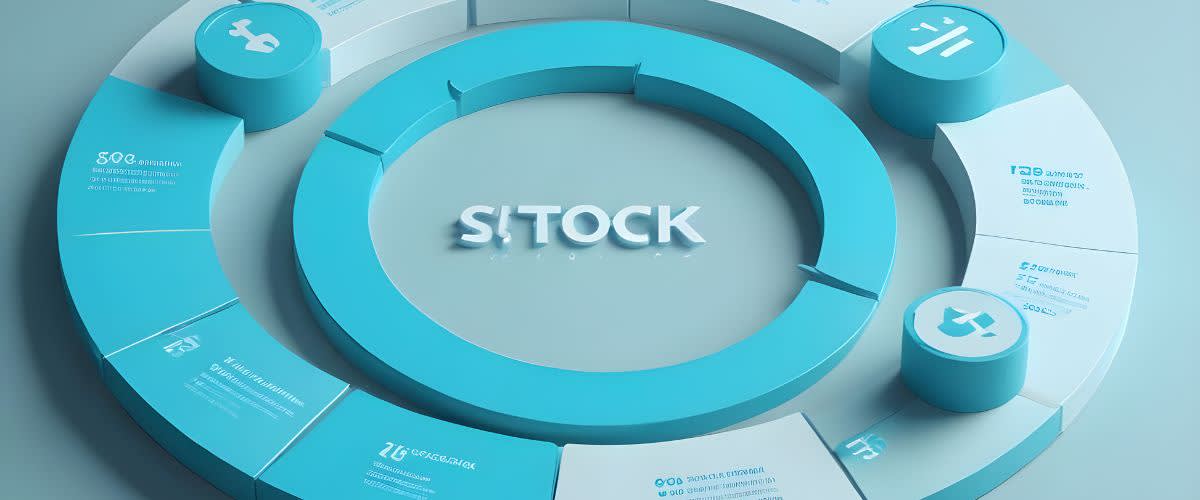 Desdobramento de ações: Diagrama do mercado de ações com a palavra 