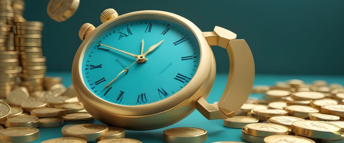 What time does the gold market open: Golden alarm clock Symbolize gold market opening time.