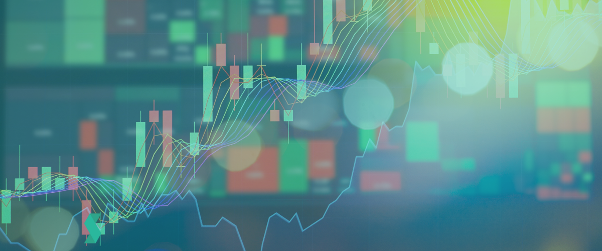 trading indicator with heat map as background