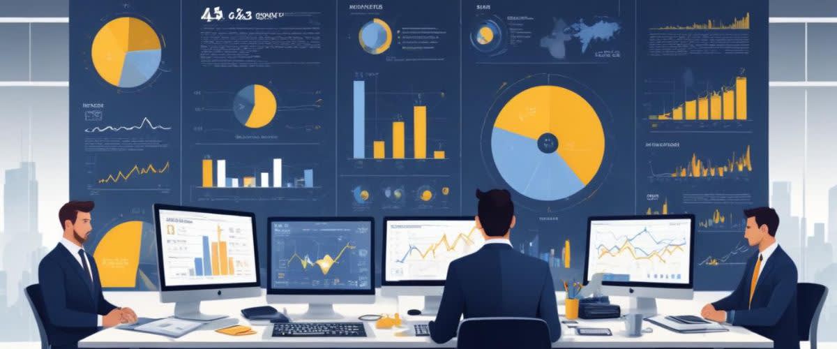 Relación largo-corto: relación largo-corto en el trading, con gráficos circulares y de barras.