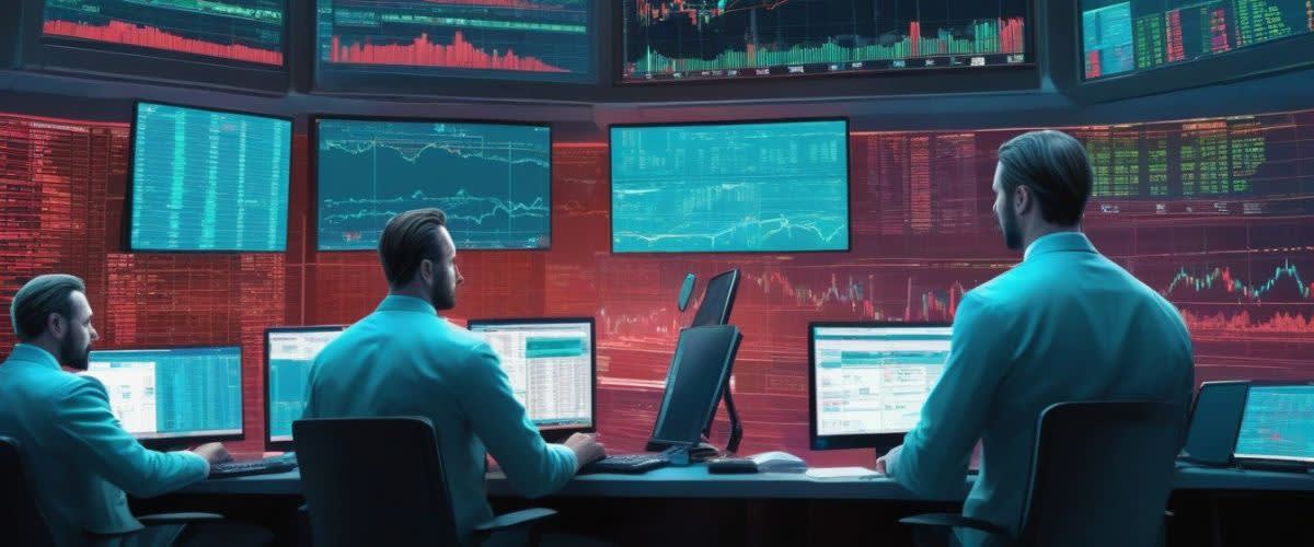 CFD account image representation with traders staring at screens with cfd accounts in them