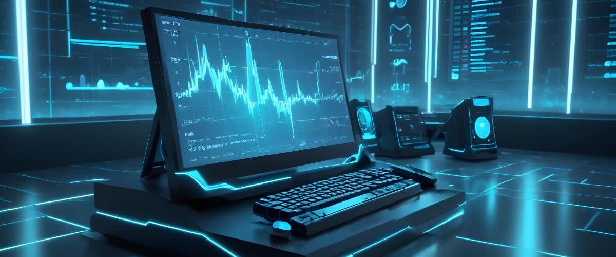 Opciones sobre acciones: un monitor y un gráfico que simboliza las opciones sobre acciones.