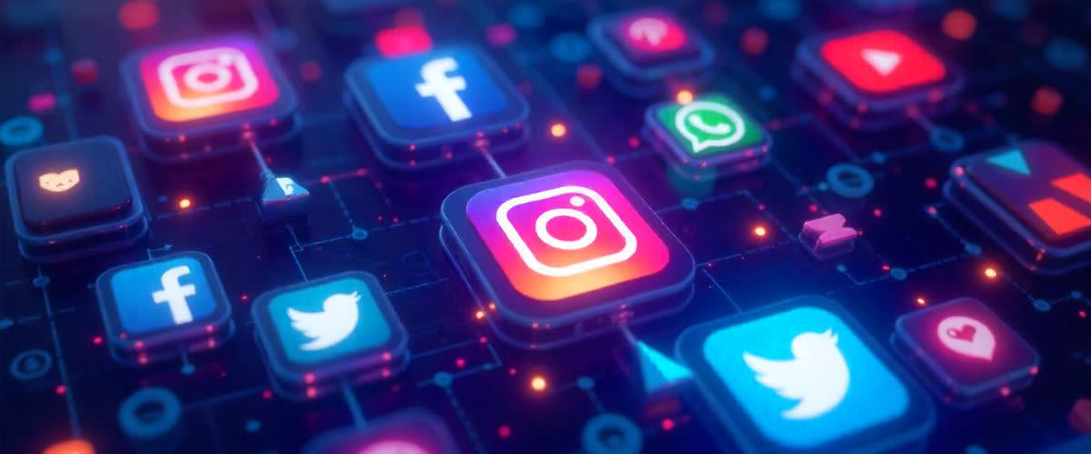 Meta apps and social icons: like, share, follow, Threads, FB, Instagram, WhatsApp.