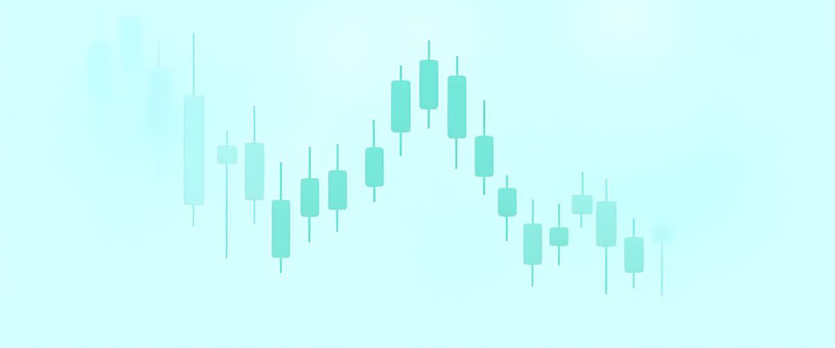 Um gráfico que ilustra padrões de velas de baixa na análise do mercado de ações.