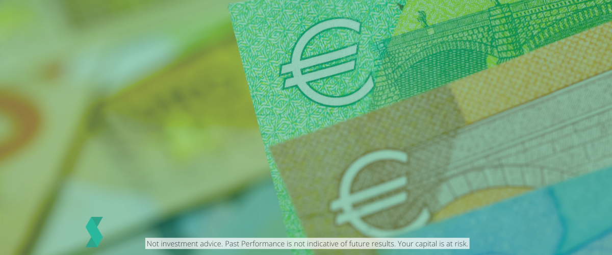 Euro notes with Euro currency sign 