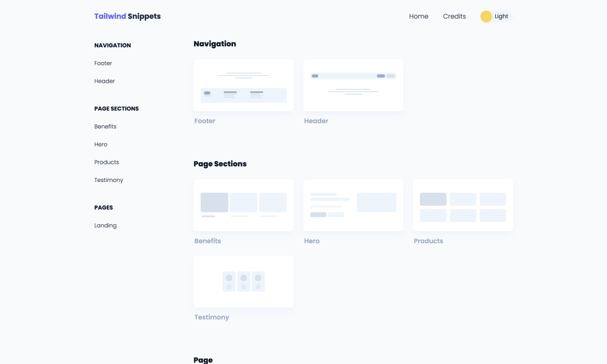 Tailwind Snippets