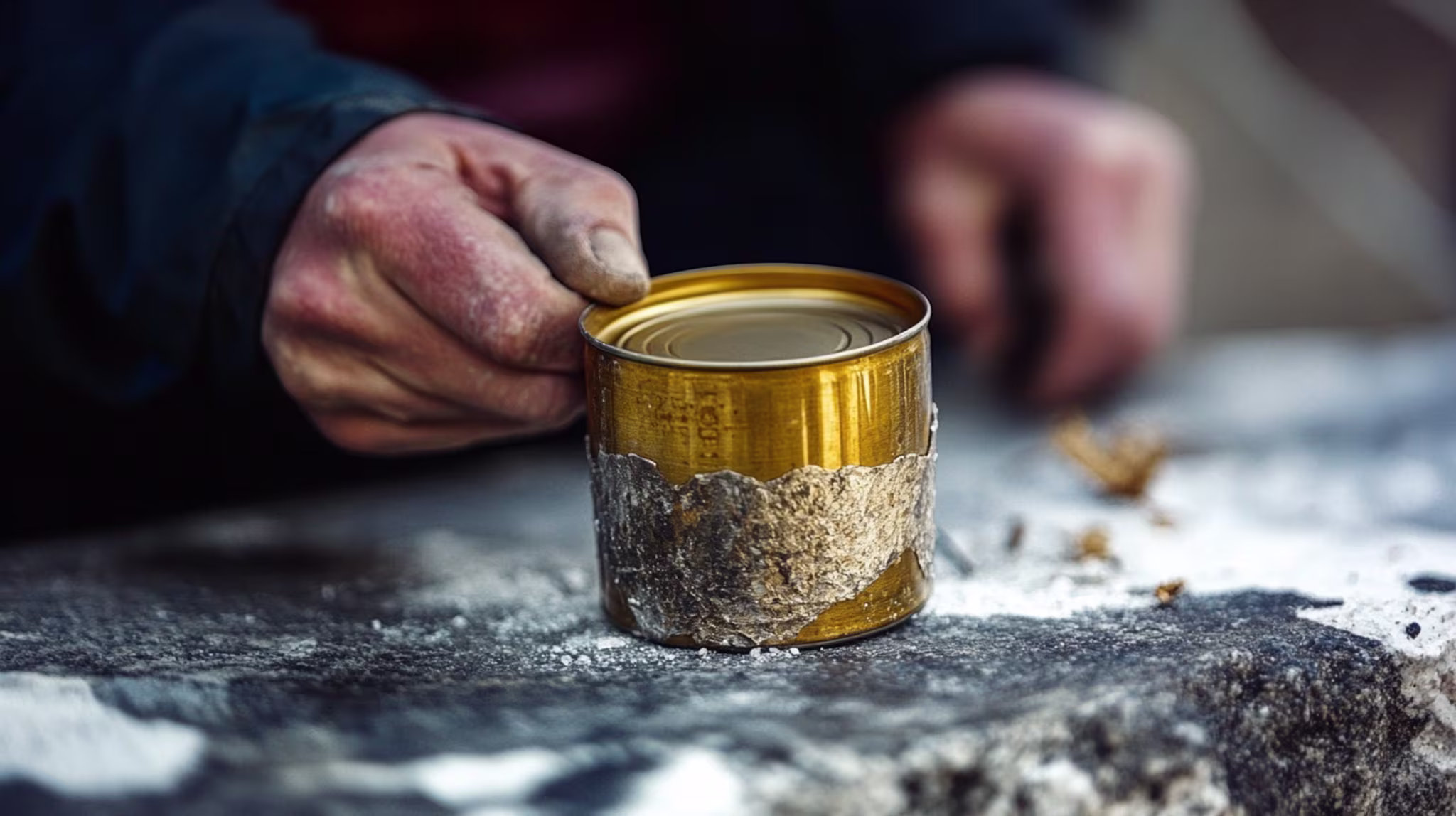 How to Open a Can Without a Can Opener Using Concrete or Stone