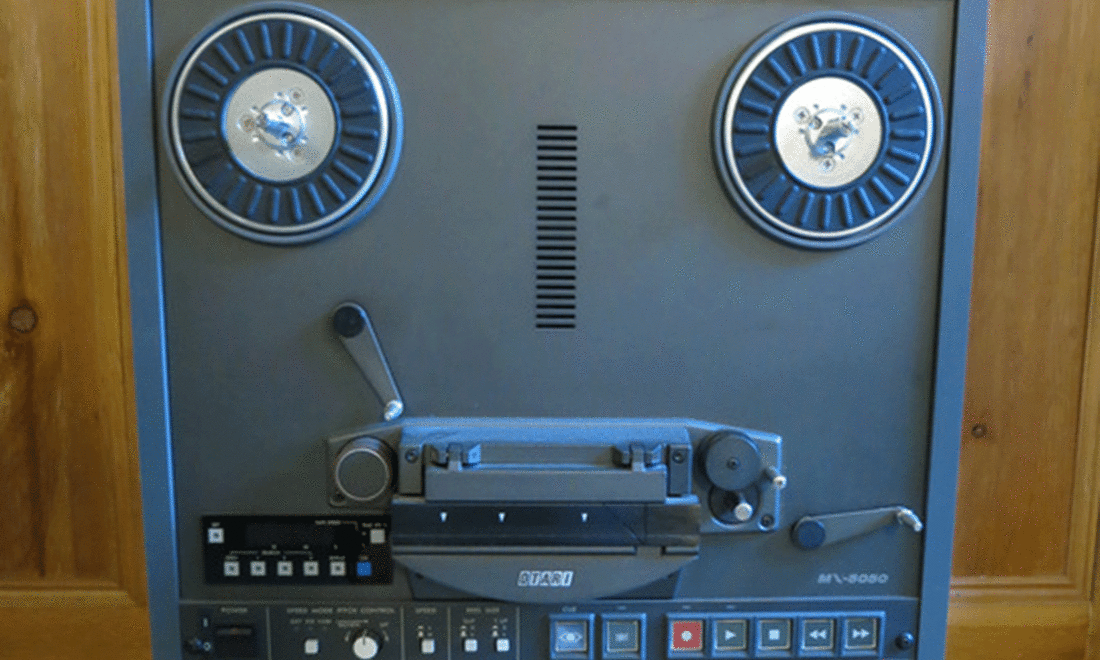 Old Audio Magnetic Tape Recorder Reel To Reel from Seventies