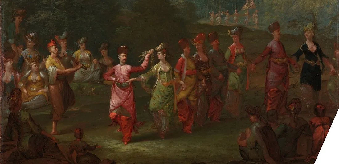 Men and women dancing