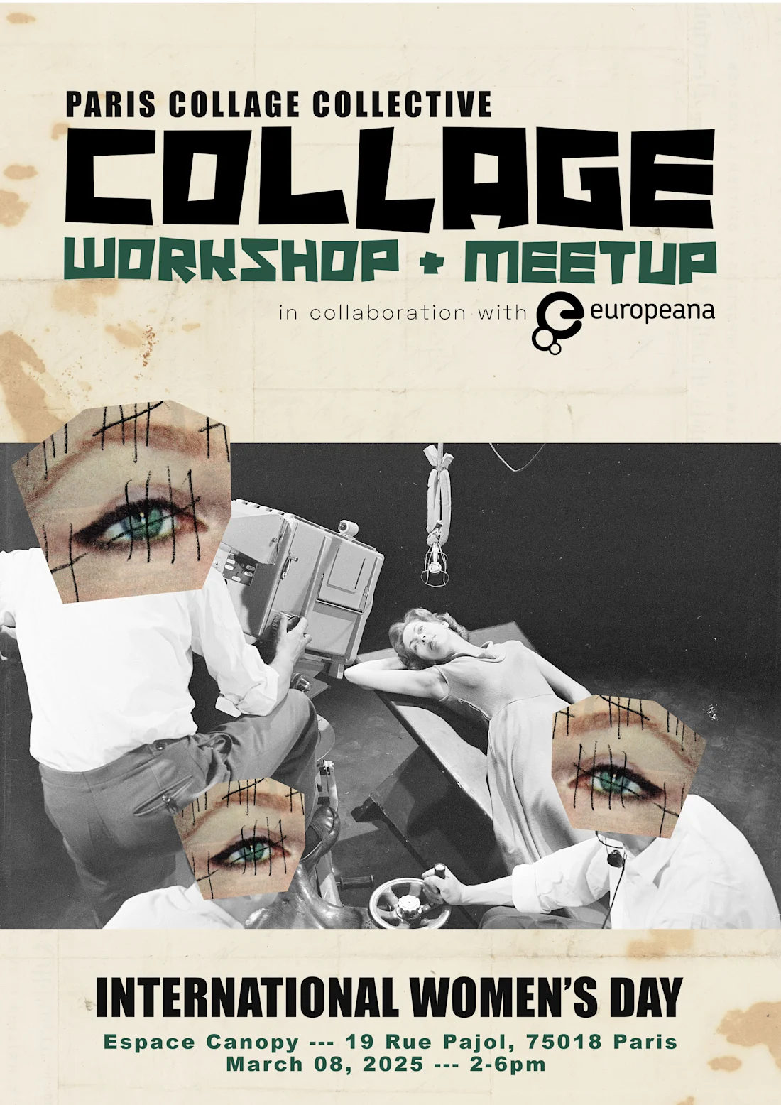 Poster with text and collage