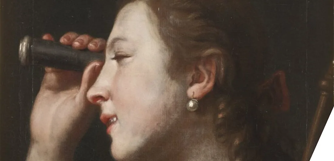 Girl Looking through a Telescope